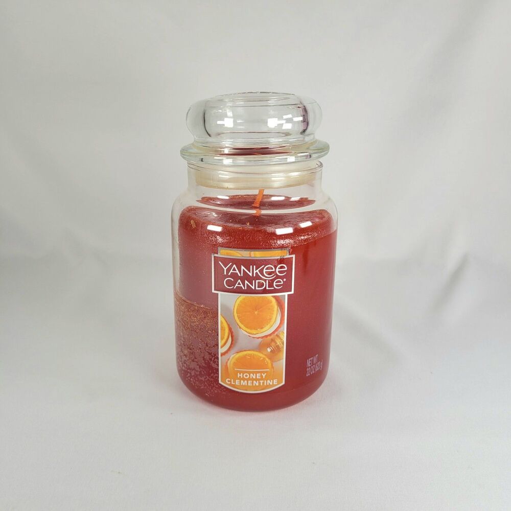 NEW Yankee Candle Honey Clementine 22 oz Large Jar Retired Single Wick NOS